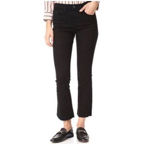 Baldwin Maxwell Crop Flare Jean Women’s Black Denim Jeans in Raven Black Size 26